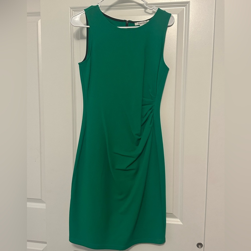 Kenneth Cole Vibrant Green Midi Dress